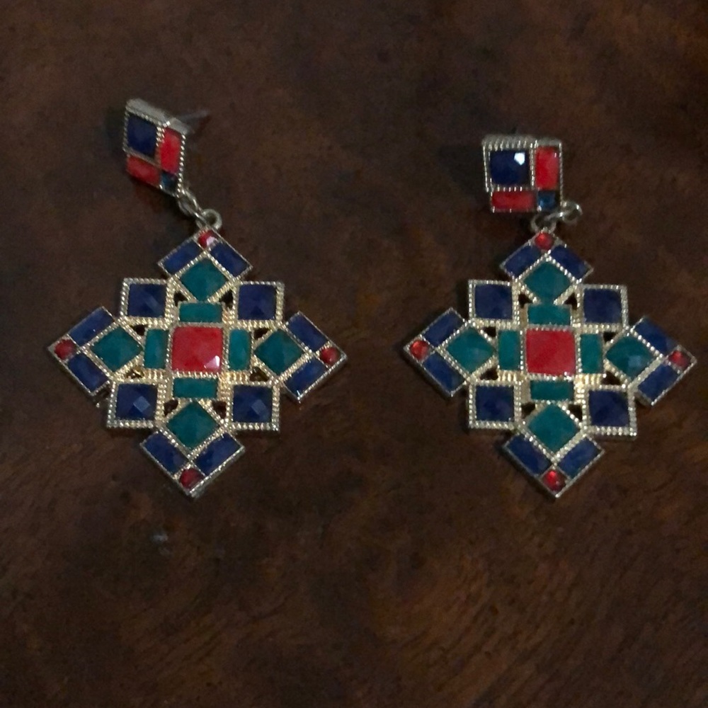 Colorful drop earrings